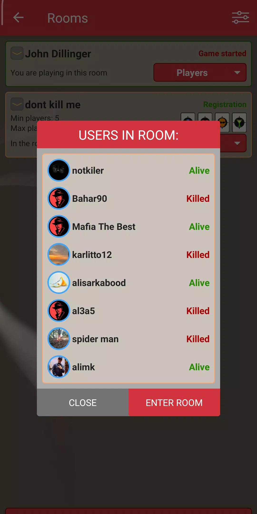 Mafia online Capture d'écran 3