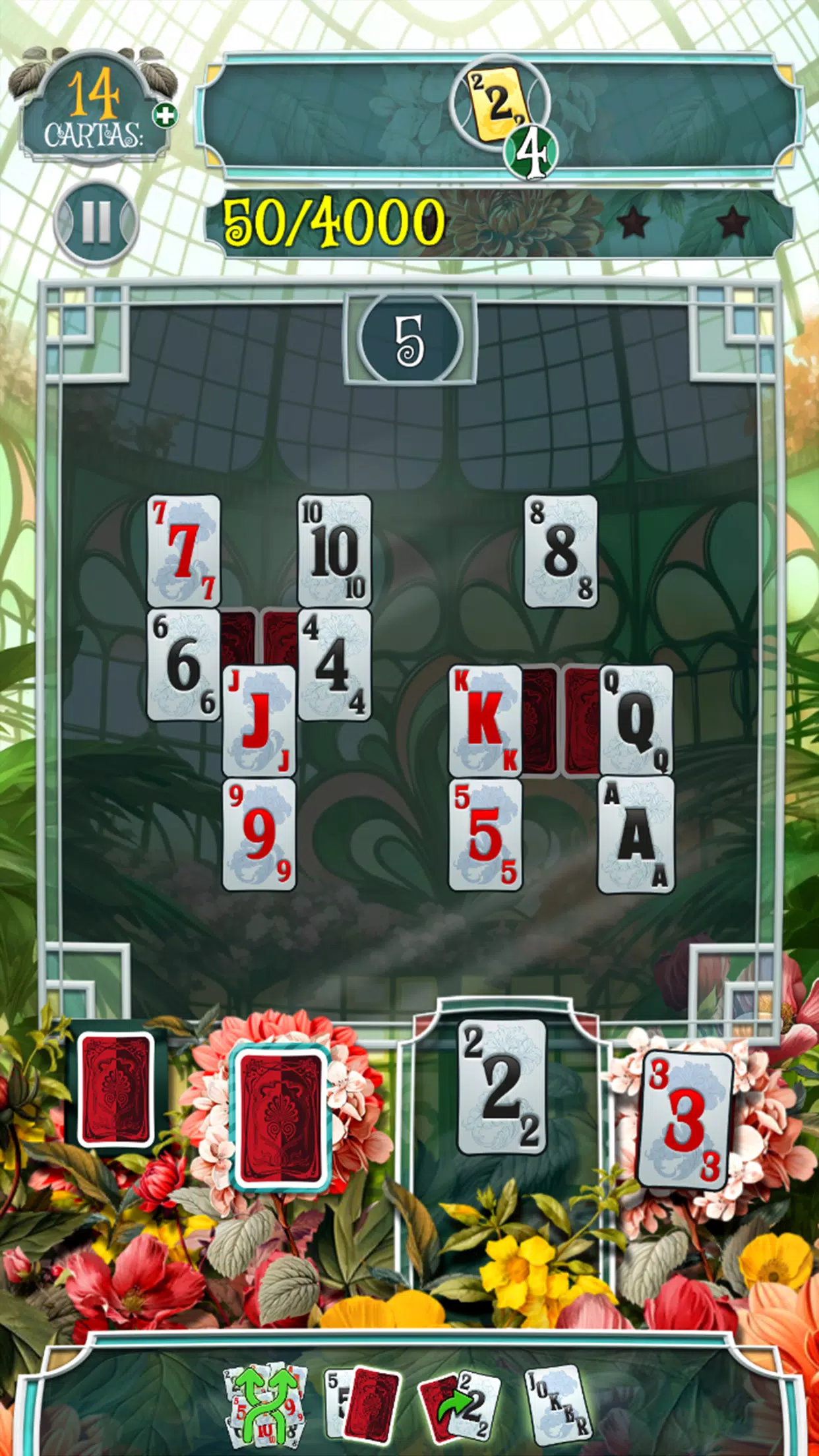 Greenhouse Solitaire TriPeaks ภาพหน้าจอ 2