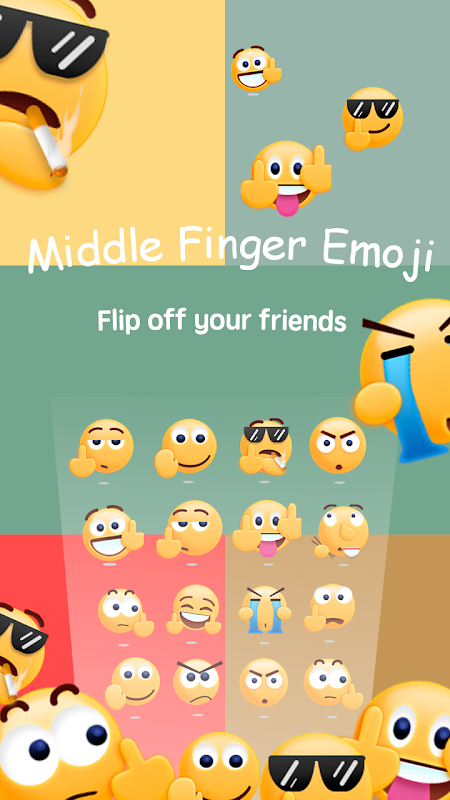 Middle Finger Emoji Sticker Capture d'écran 0