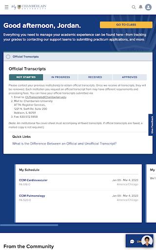 My Chamberlain: Student Portal Screenshot 3