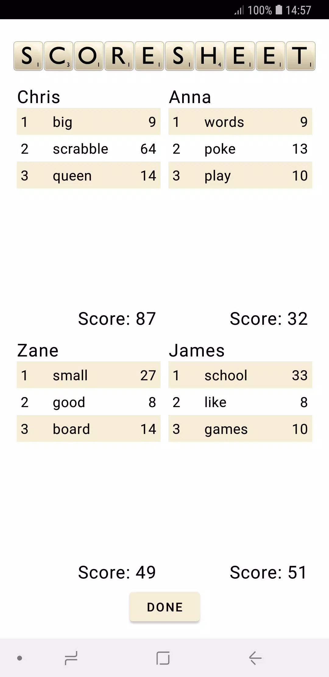 Scrabble Score應用截圖第3張