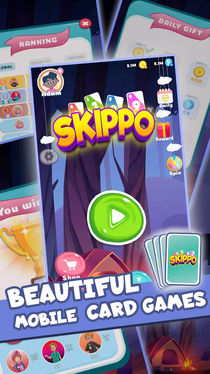 Skippo - Card Games Captura de tela 1