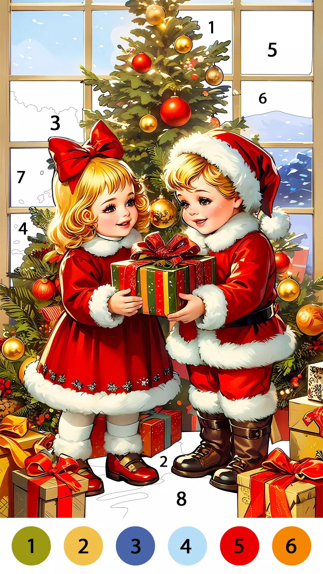 Christmas Cute Coloring Game Ảnh chụp màn hình 0