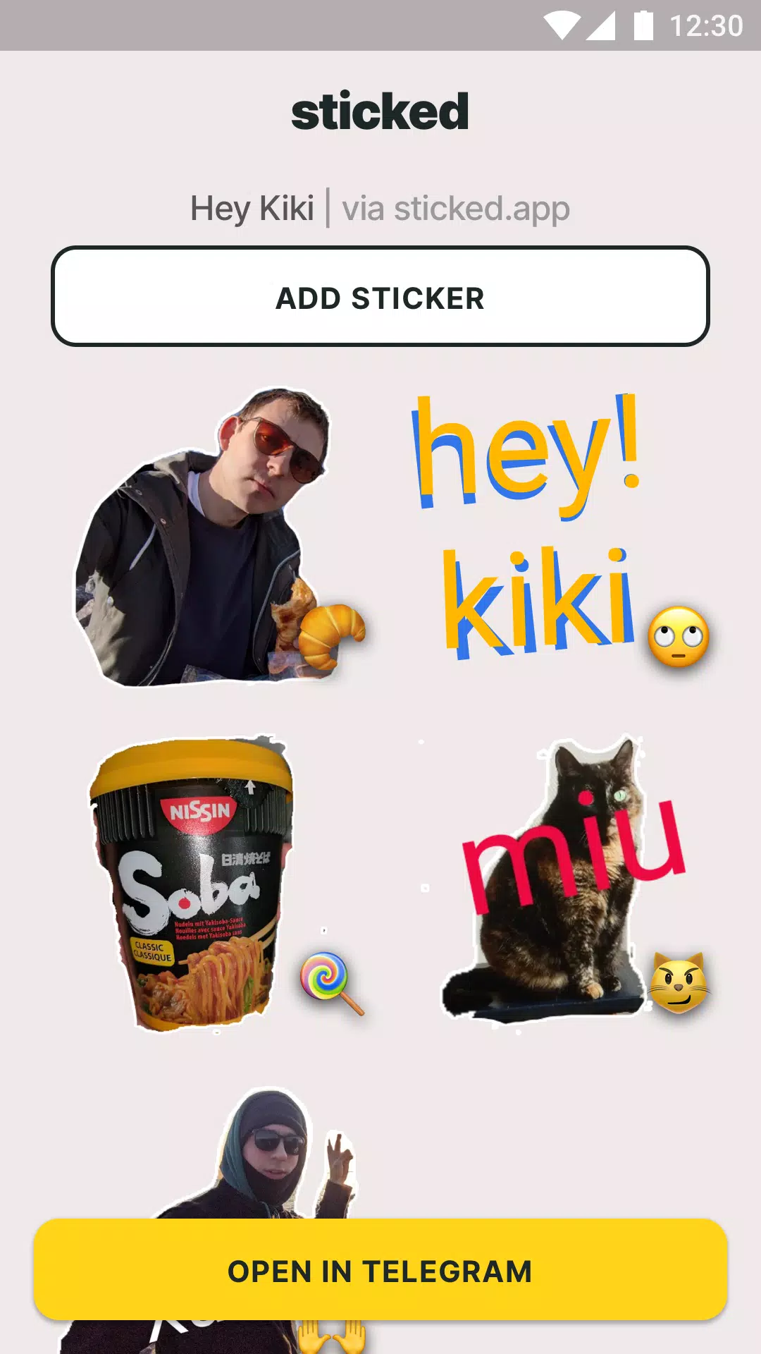 Sticked - Telegram stickers स्क्रीनशॉट 1