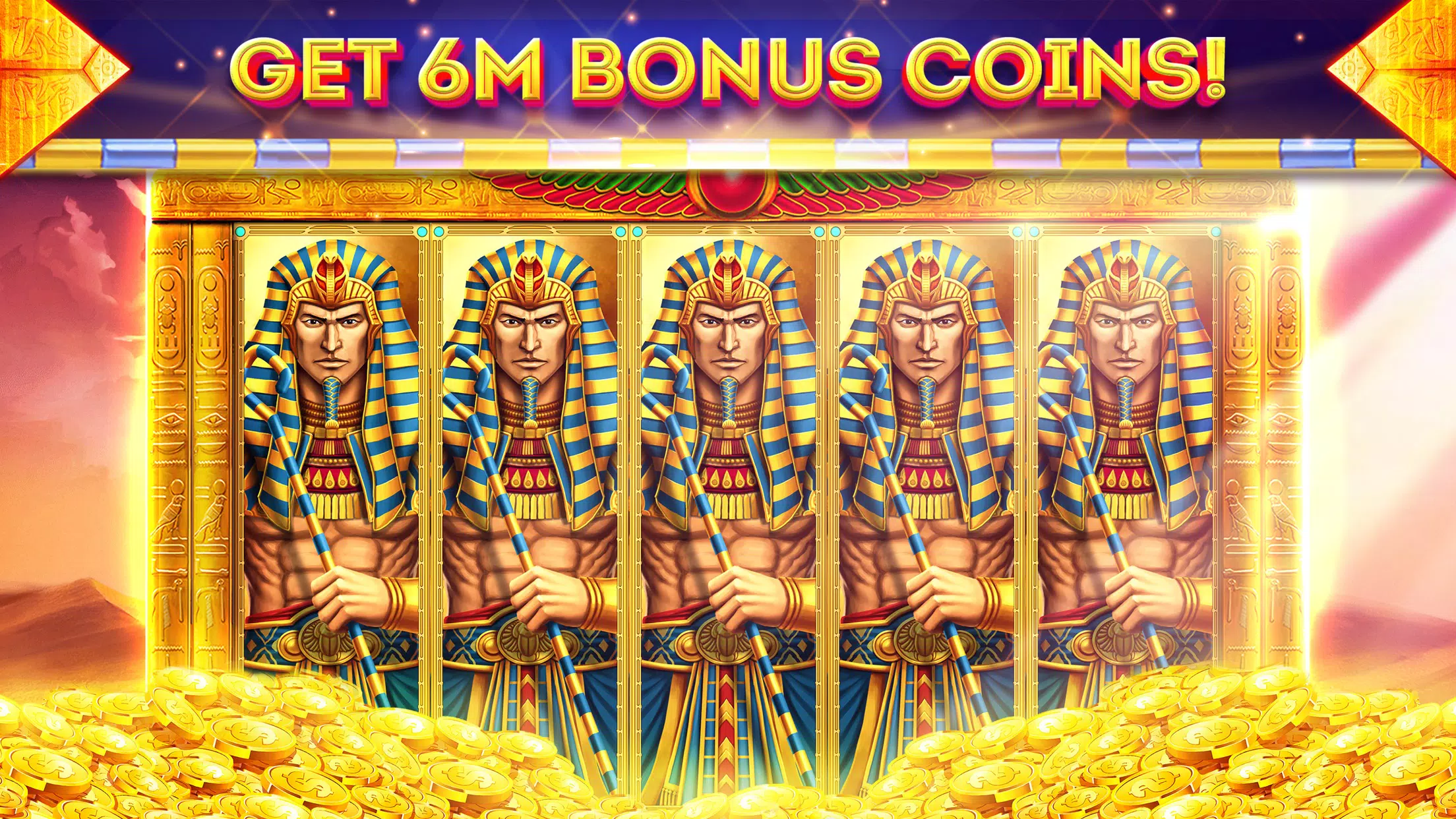 Pharaohs of Egypt Slots Casino Ảnh chụp màn hình 0