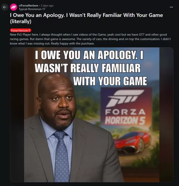 PlayStation 5 players experiencing Forza Horizon 5 for the first time