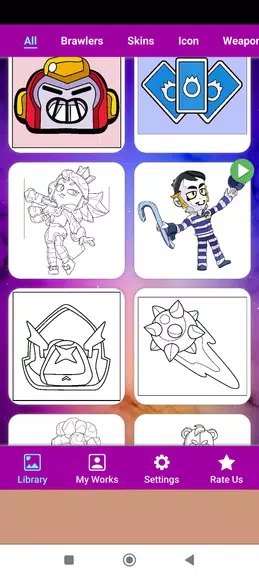 Coloring Book of Brawl S. Fans Captura de pantalla 2