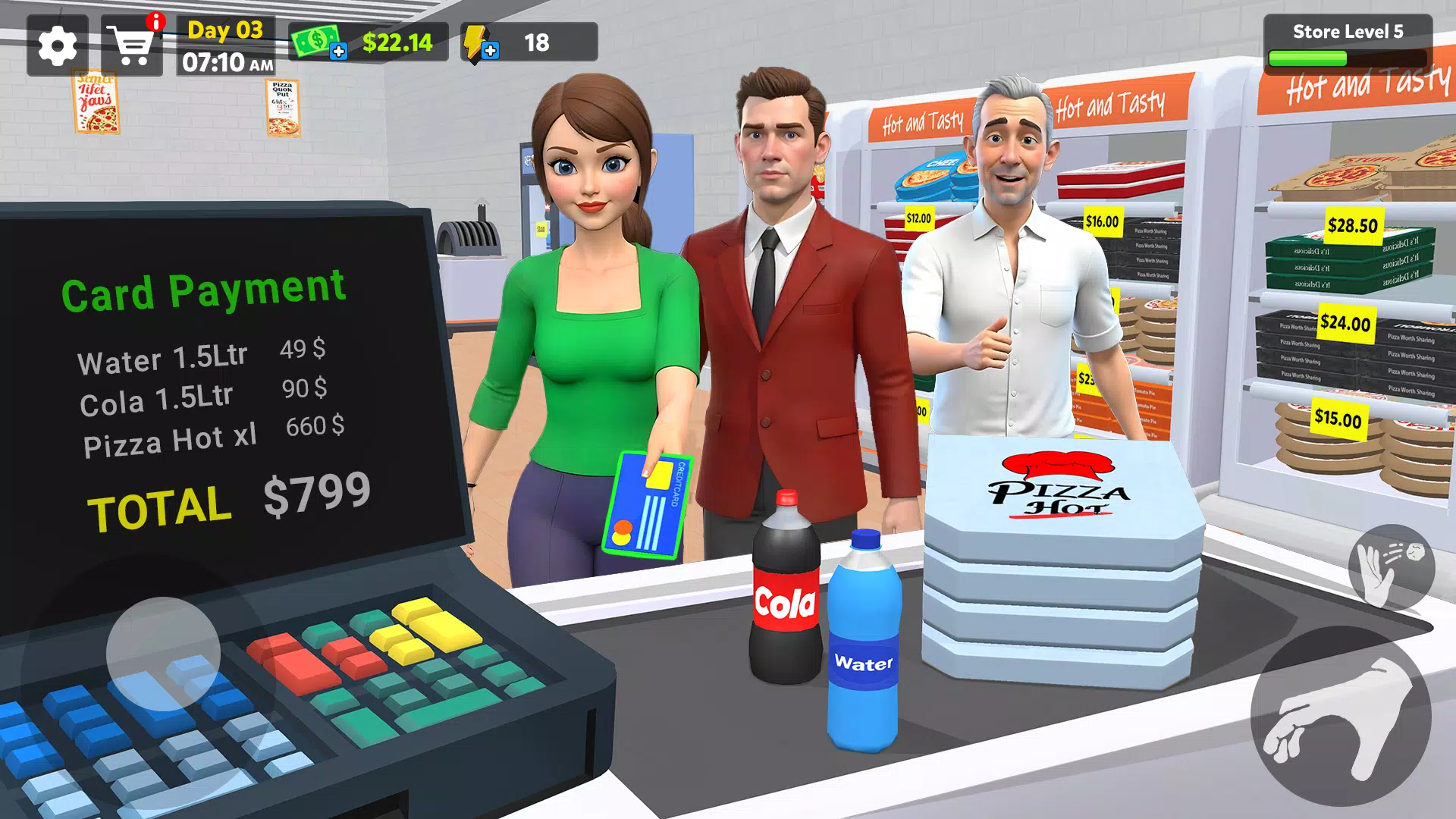 Pizza Shop Simulator 3D スクリーンショット 2