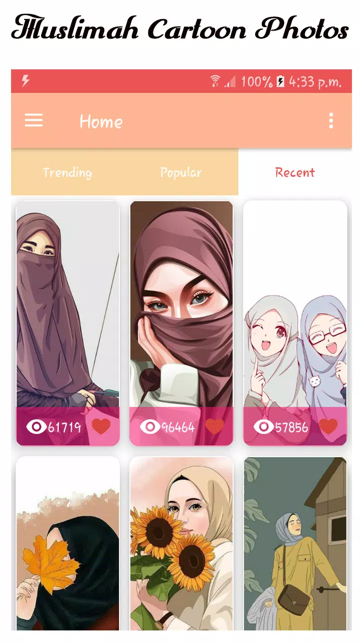 Muslimah Cartoon Wallpapers HD Screenshot 0