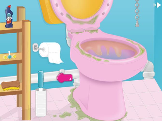 Girls bathroom cleaning games Captura de tela 2