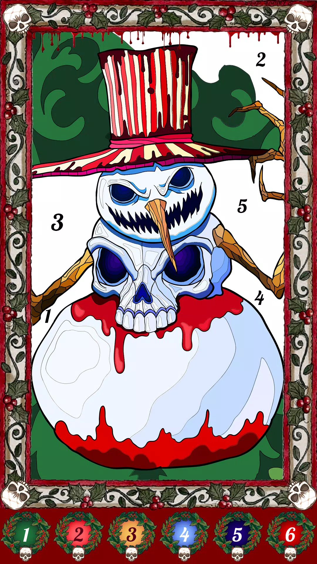 Dark Christmas Coloring Game Ảnh chụp màn hình 2