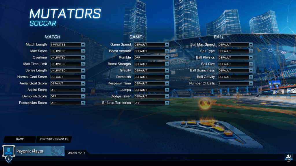 Lista mutatorów z Rocket League sezon 18