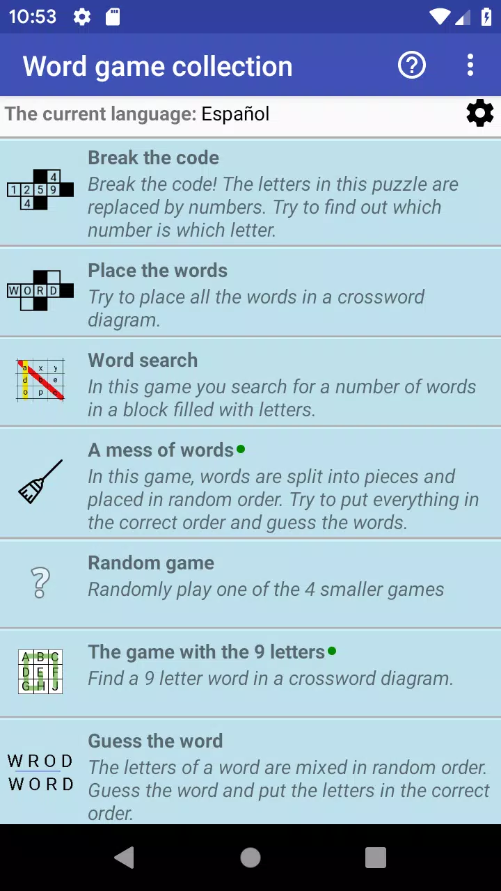 WGC Word Game Collection Captura de pantalla 0