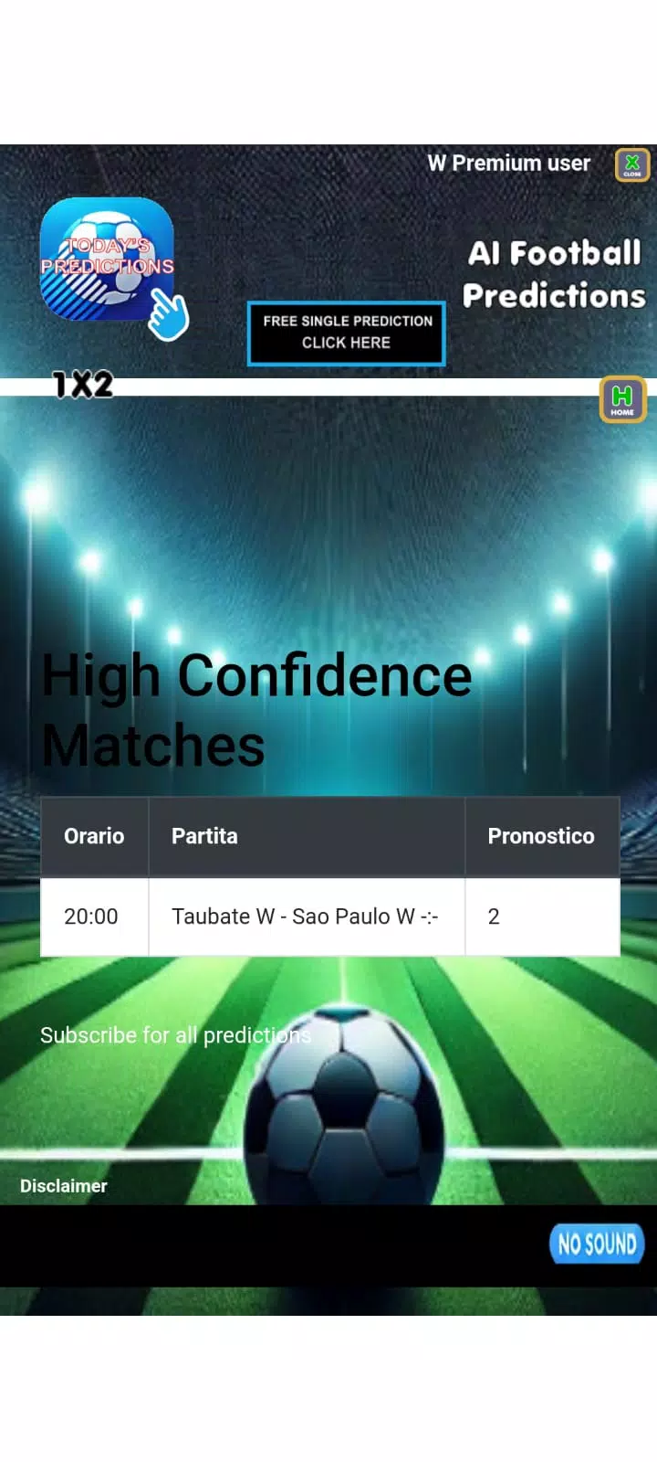 Ai football predictions Screenshot 2