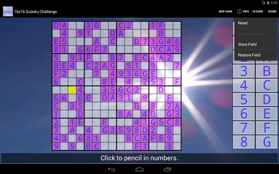 16x16 Sudoku Challenge HD স্ক্রিনশট 3