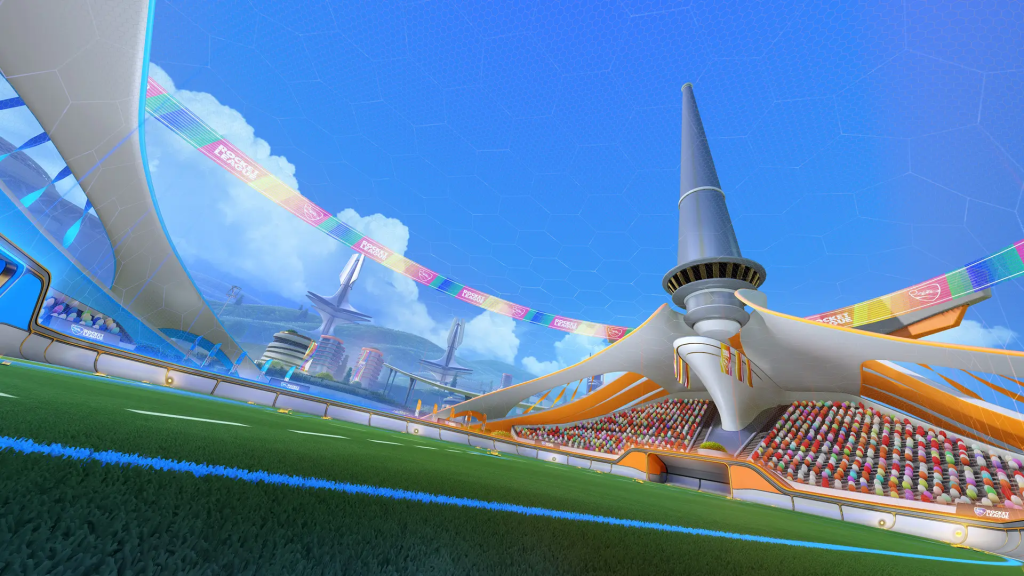 Ogromne ujęcie Futura Garden w Rocket League