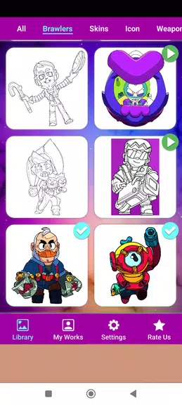 Coloring Book of Brawl S. Fans Captura de pantalla 1