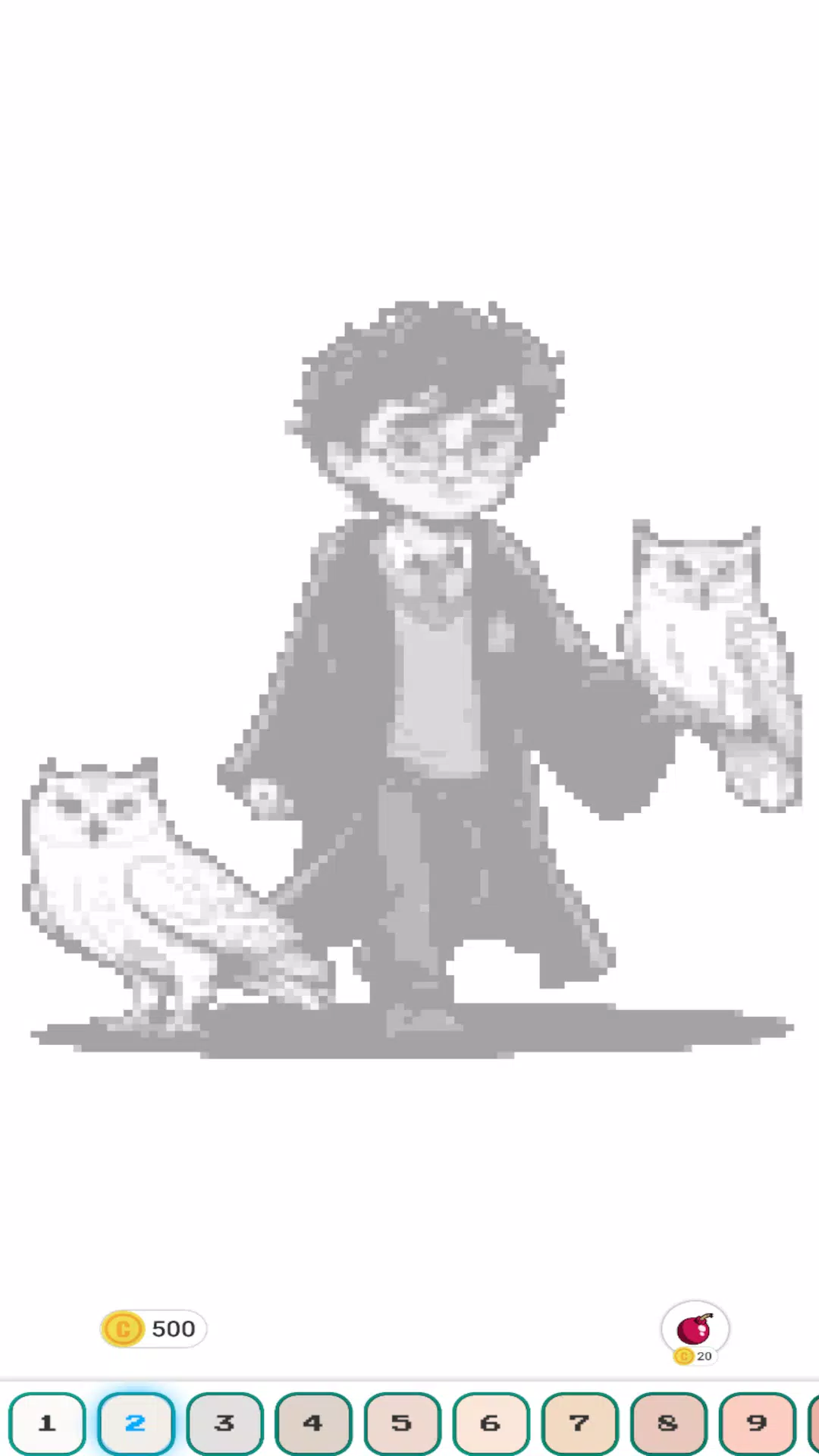 Hogwart Cartoon Pixel Art Ekran Görüntüsü 0