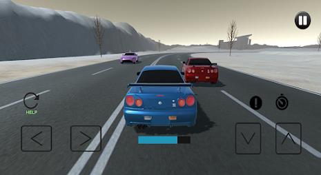 Driving Skyline R34 Drift Car Schermafbeelding 2