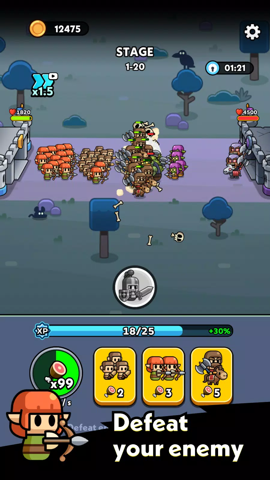 Tiny Warriors Go! Скриншот 1