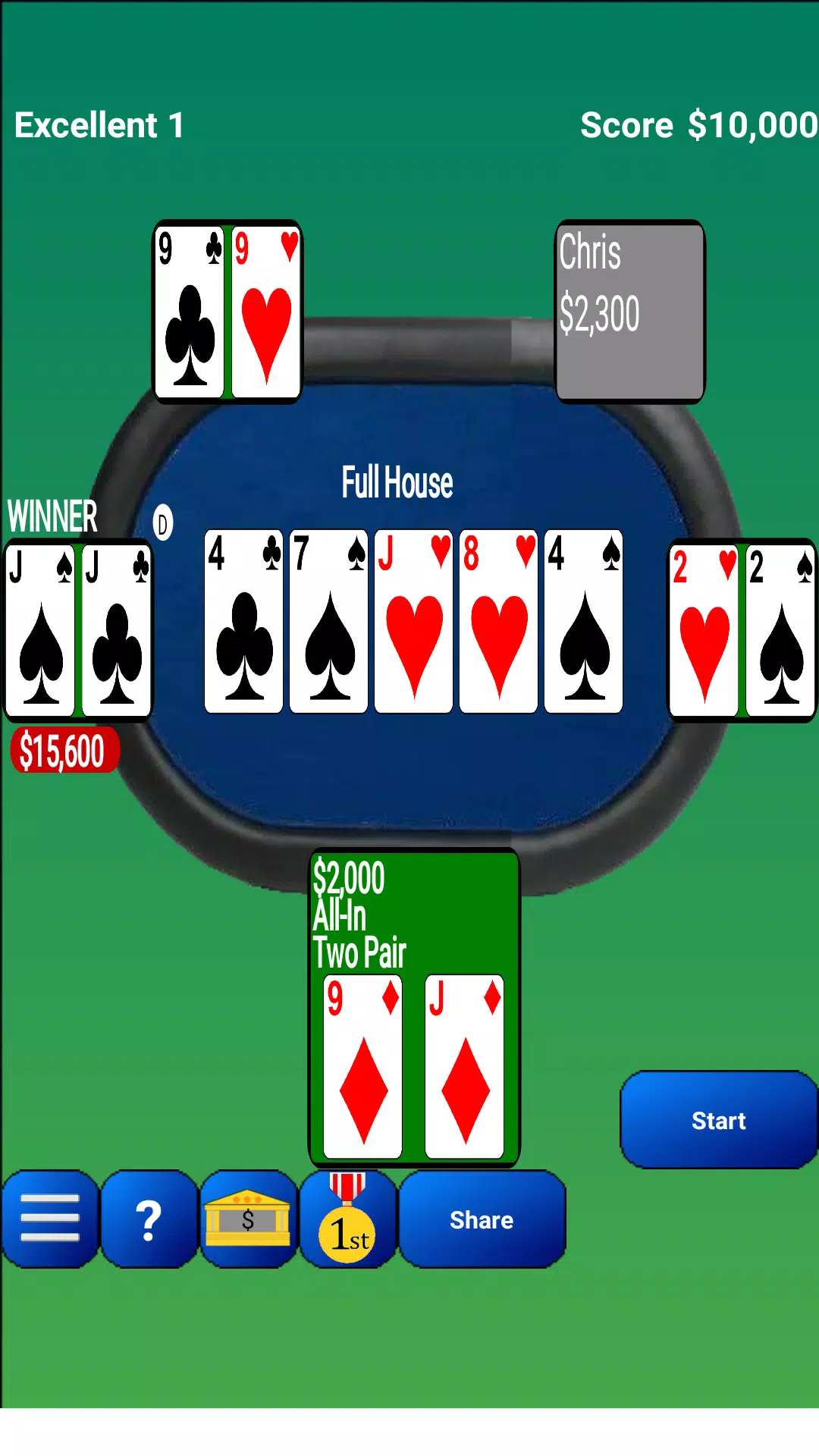 Texas Hold'em Poker スクリーンショット 0