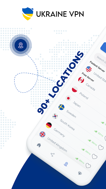 VPN Ukraine - Get Ukraine IP 스크린샷 1