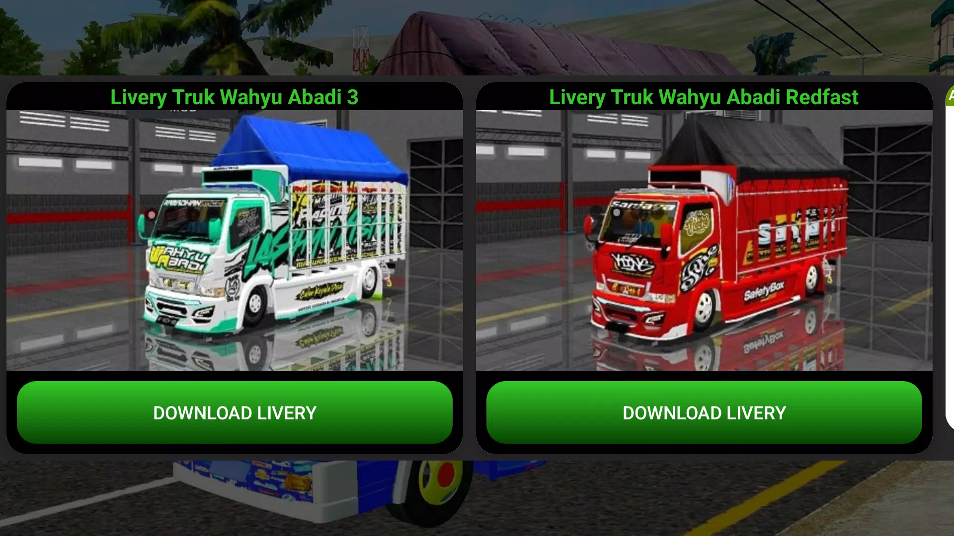 Mod Truck Wahyu Abadi Bussid Capture d'écran 2
