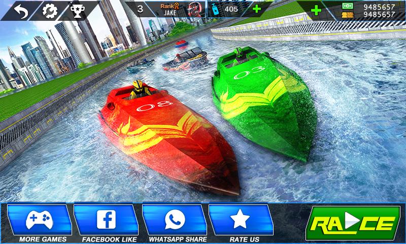 Speed Boat Crash Racing Captura de tela 1