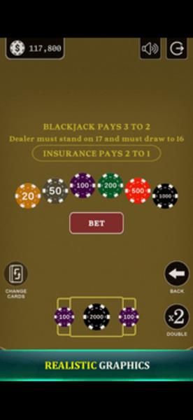 Blackjack 21 - Side Bets 스크린샷 2