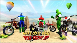 Bike Games Stunts: Spider Hero Screenshot 3