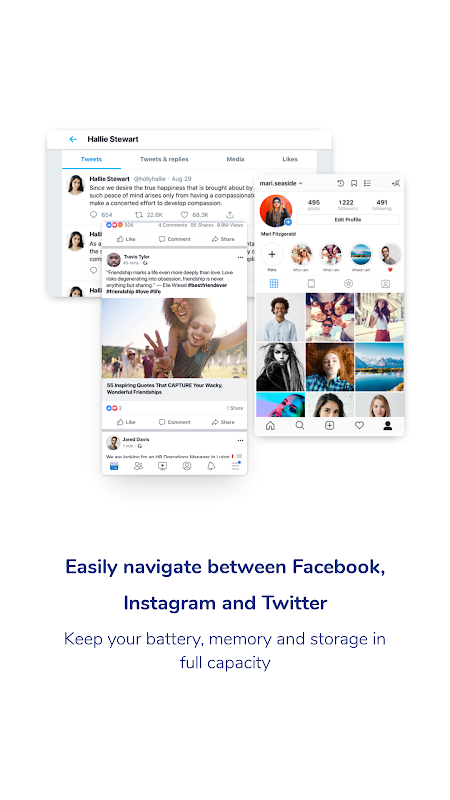 Social One - Facebook, Instagram & Twitter应用截图第0张