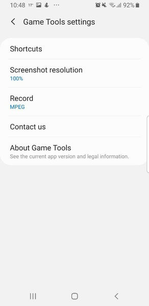 Samsung Game Tools Zrzut ekranu 2