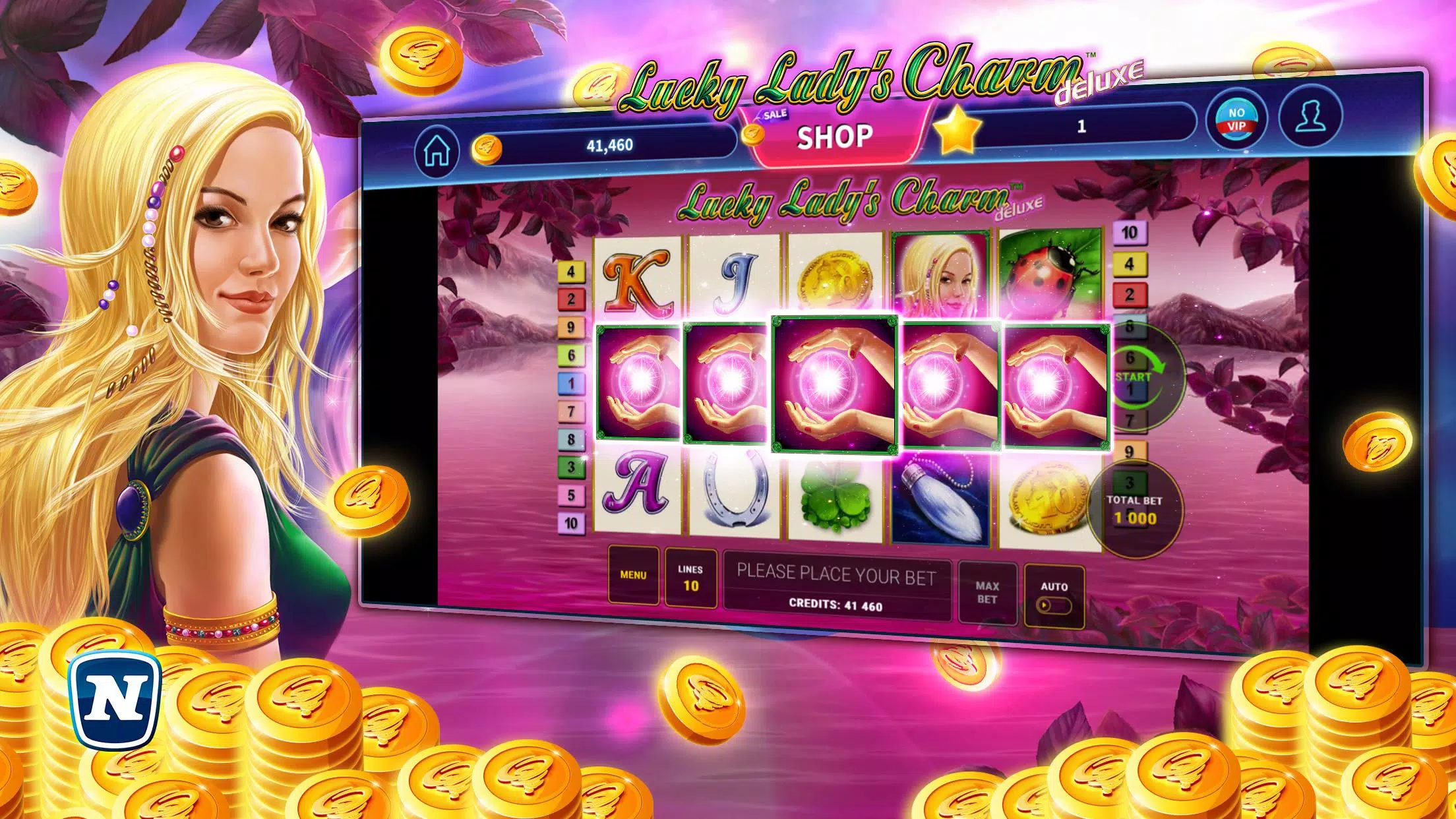 Lucky Lady's Charm Deluxe Slot 스크린샷 2