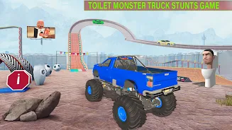 Toilet Monster Car Stunts Game Ảnh chụp màn hình 0