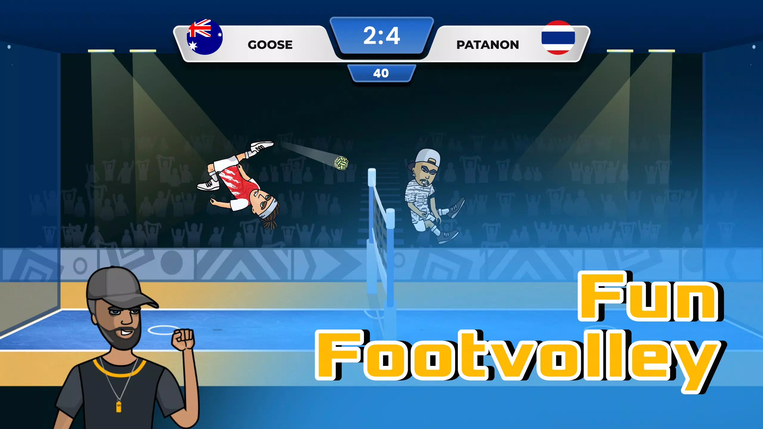 Soccer Spike - Kick Volleyball ภาพหน้าจอ 0