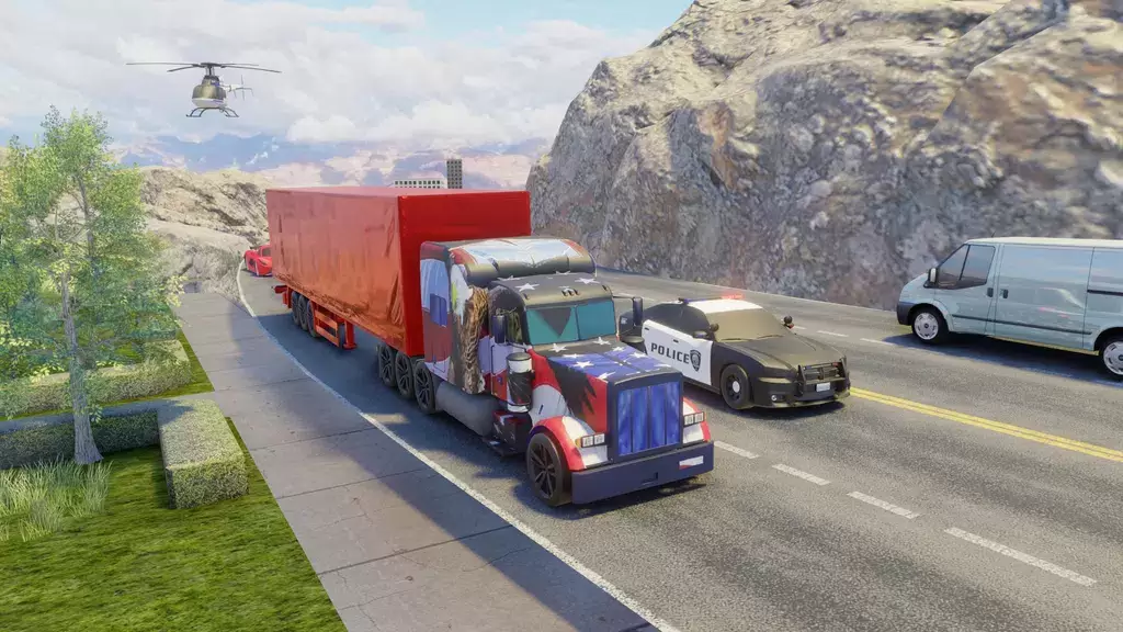 Usa Truck Simulator Car Games ภาพหน้าจอ 1