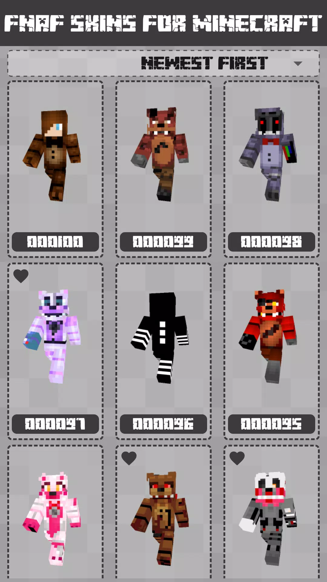 FNAF Skins for Minecraft PE Screenshot 0