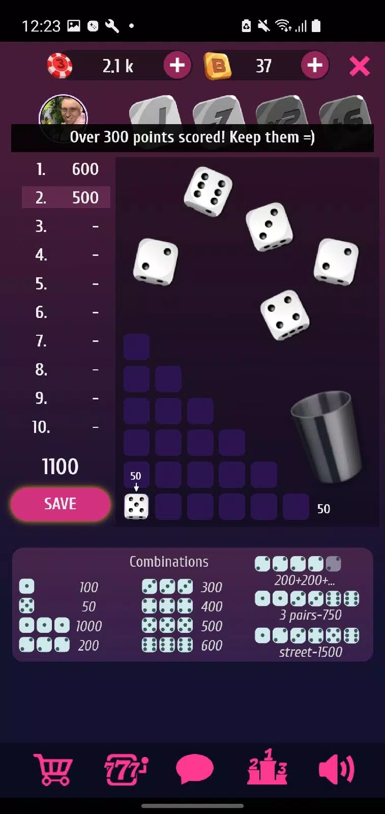 Farkle Pro - 10000 dice game應用截圖第1張