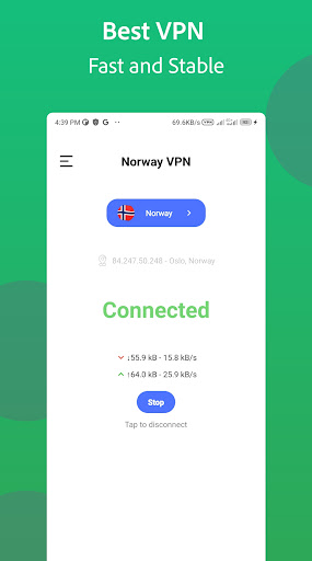 Norway VPN - Norwegian IP Fast 스크린샷 3