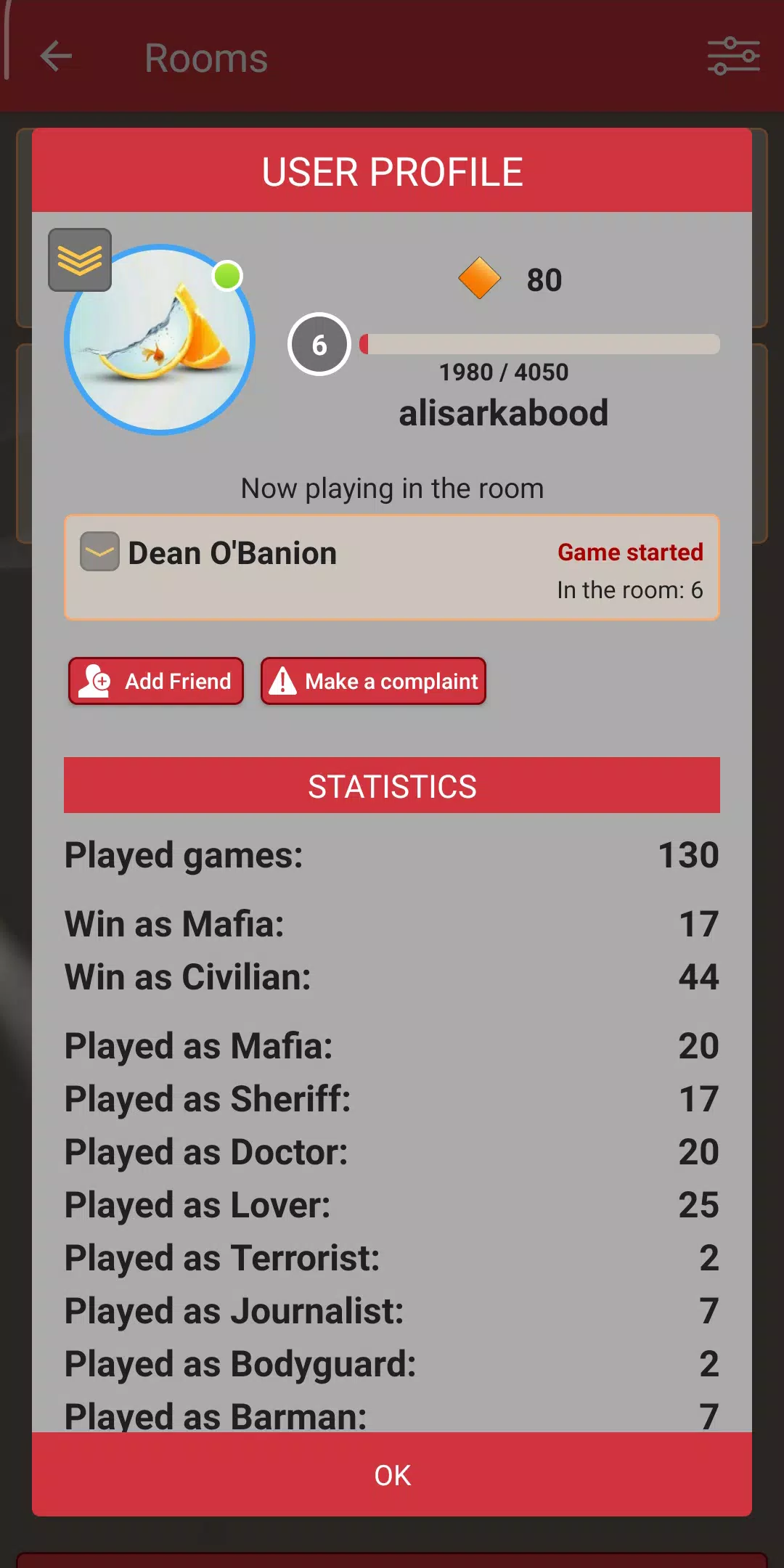 Mafia online Capture d'écran 1