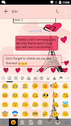 SMS Messages Paris Pink Theme Captura de pantalla 3