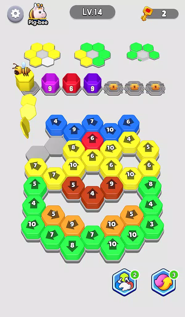 Bee Out - Hexa Away Puzzle ภาพหน้าจอ 3