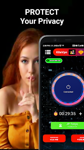 Kite Secure VPN: Proxy Master Ảnh chụp màn hình 1