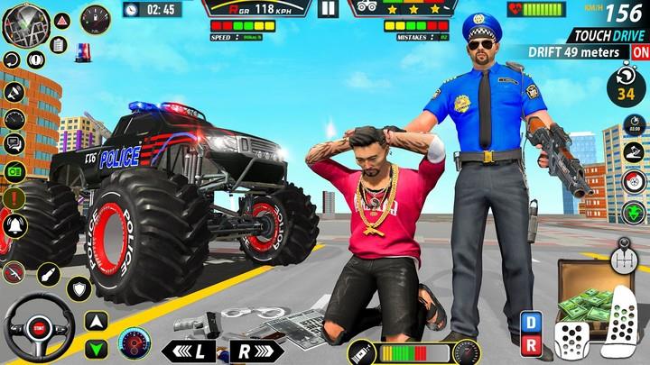 Police Monster Truck Car Games Screenshot 2