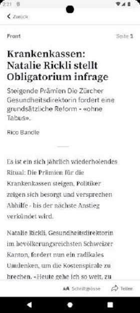 SonntagsZeitung E-Paper Ảnh chụp màn hình 1