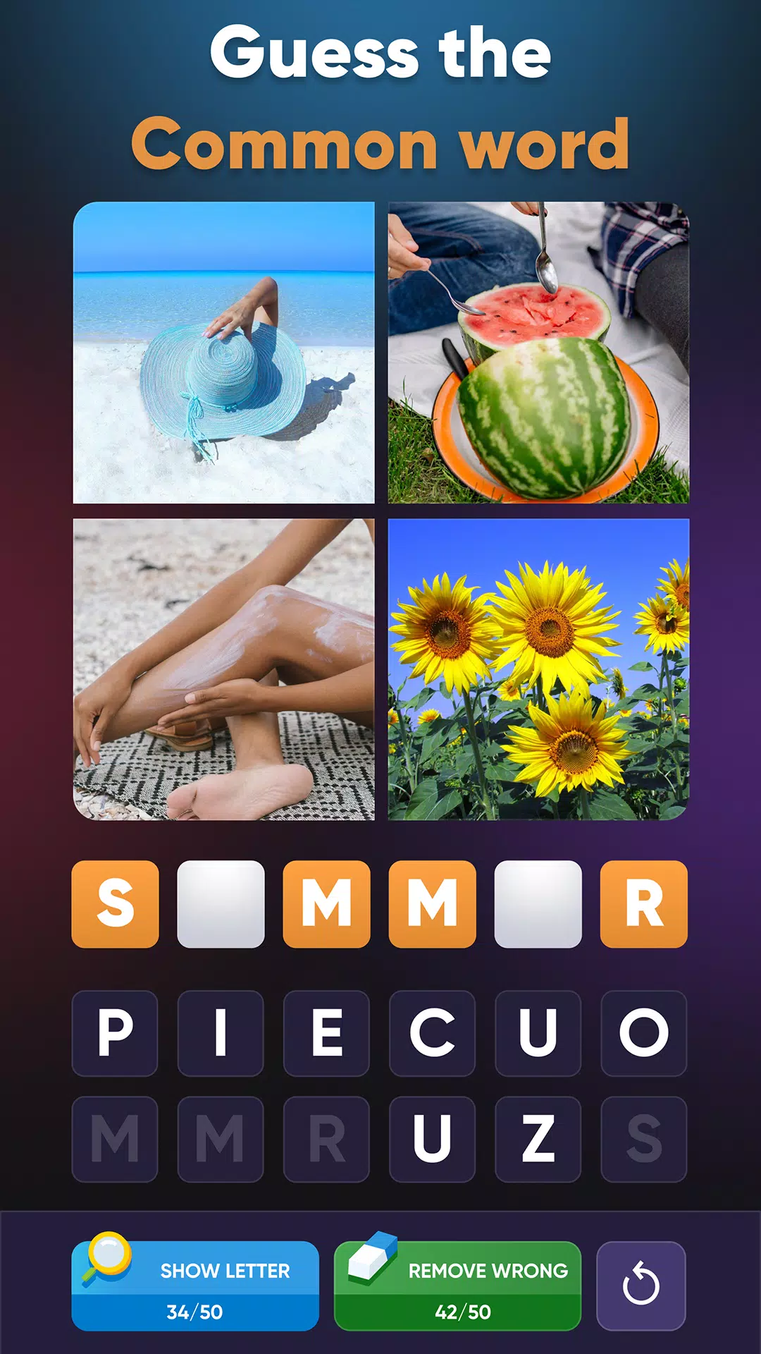 4 Pics Association Word Puzzle Captura de tela 0