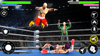 Real Fighting Wrestling Games Captura de pantalla 1