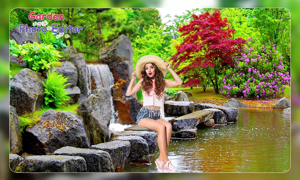 Garden Photo Frame Editor Скриншот 0