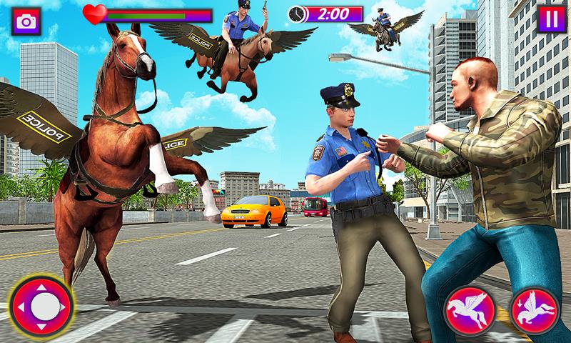 Flying Horse Police Chase Sim Ekran Görüntüsü 1