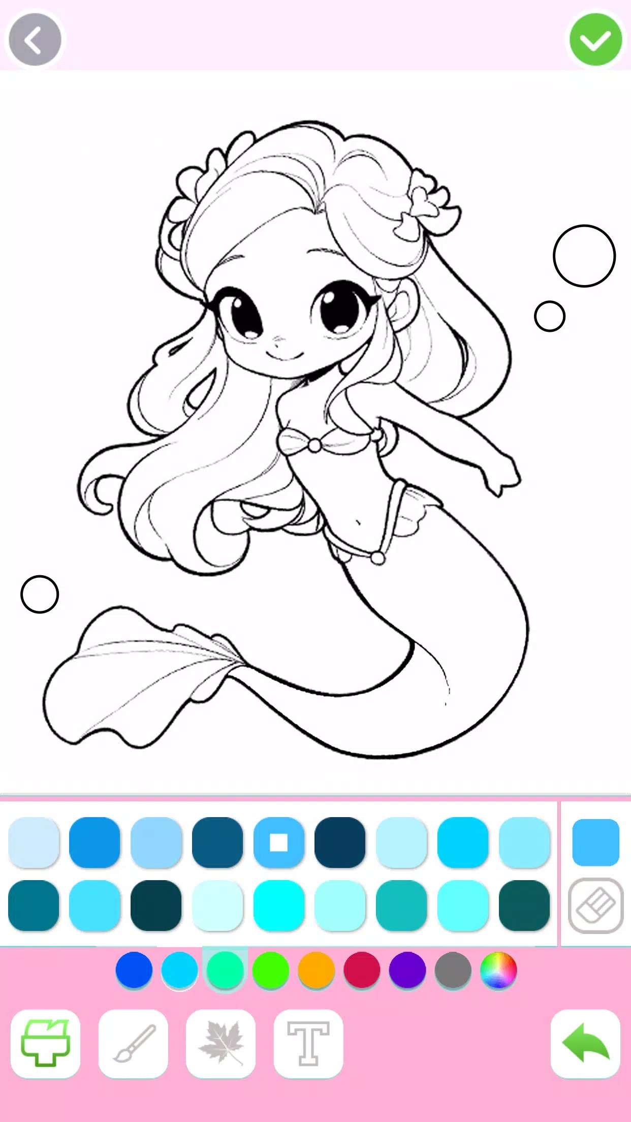 Mermaid Coloring:Mermaid games Tangkapan skrin 2